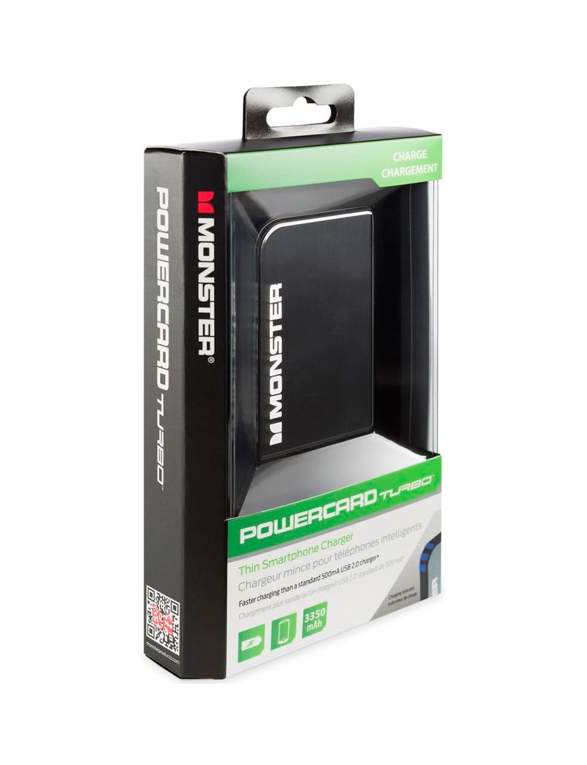 Powerbank Turbo Monster 3350mAh Preto (Outlet - D)