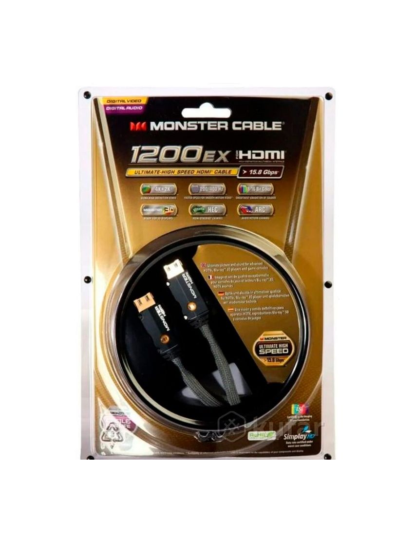 Cabo HDMI Monster MC1200HDEXS 1mt (Outlet - D)