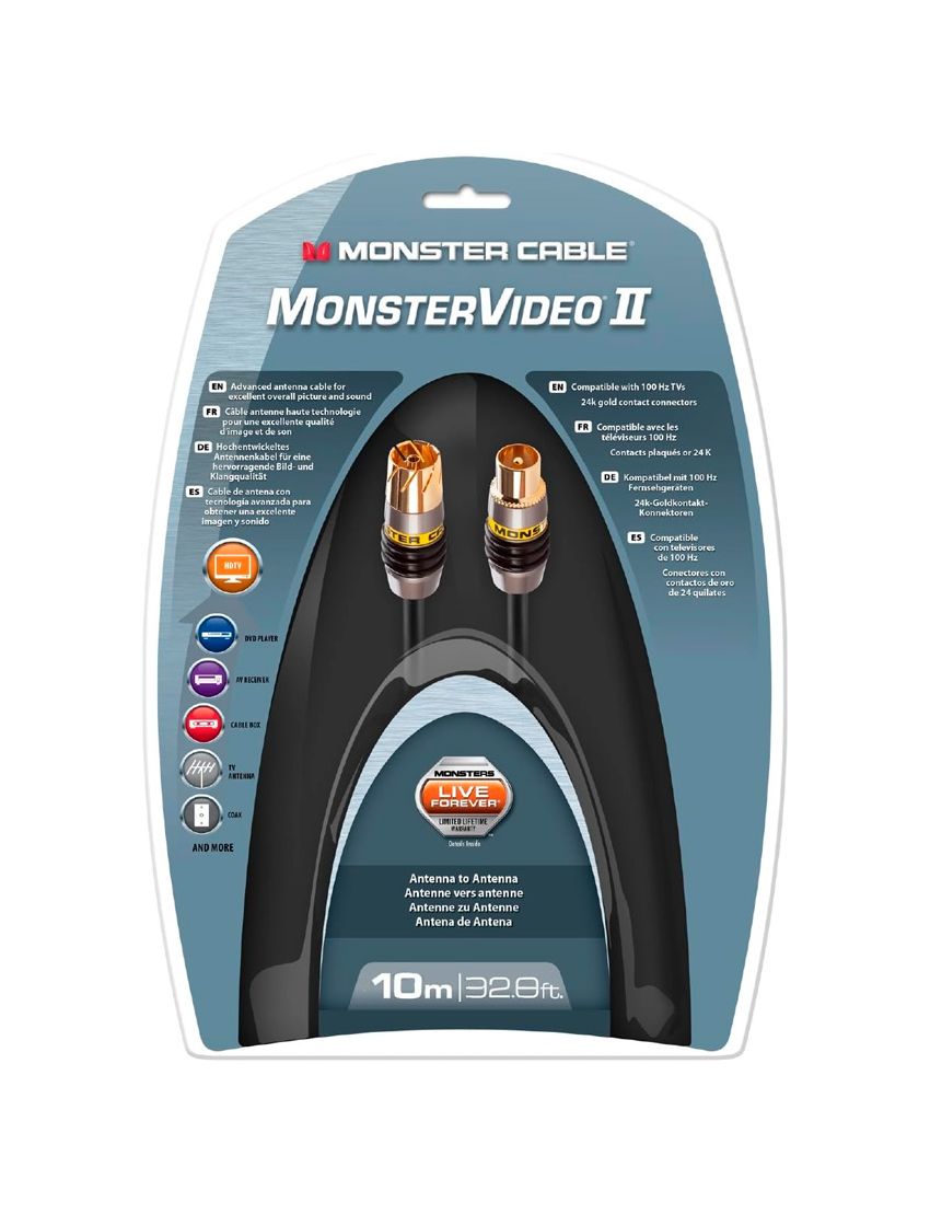 Cabo antena 10mt Monster MCMV2APCX (Outlet - D)