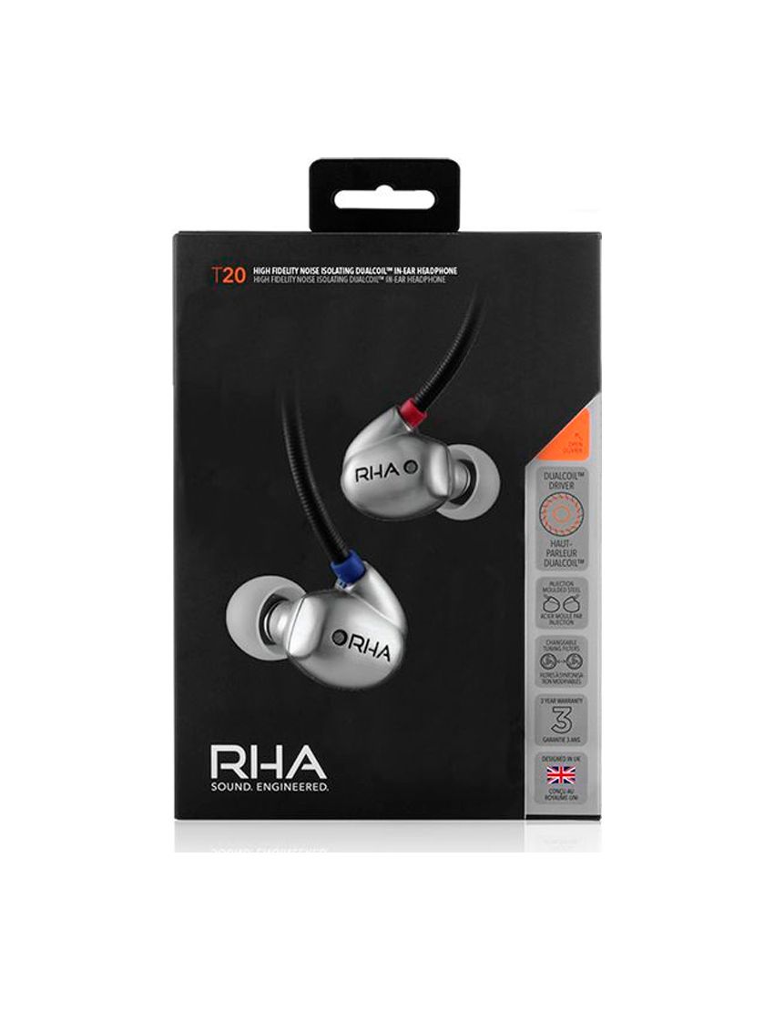 Auricular RHA T20  Preto/Cinzento (Outlet - D)