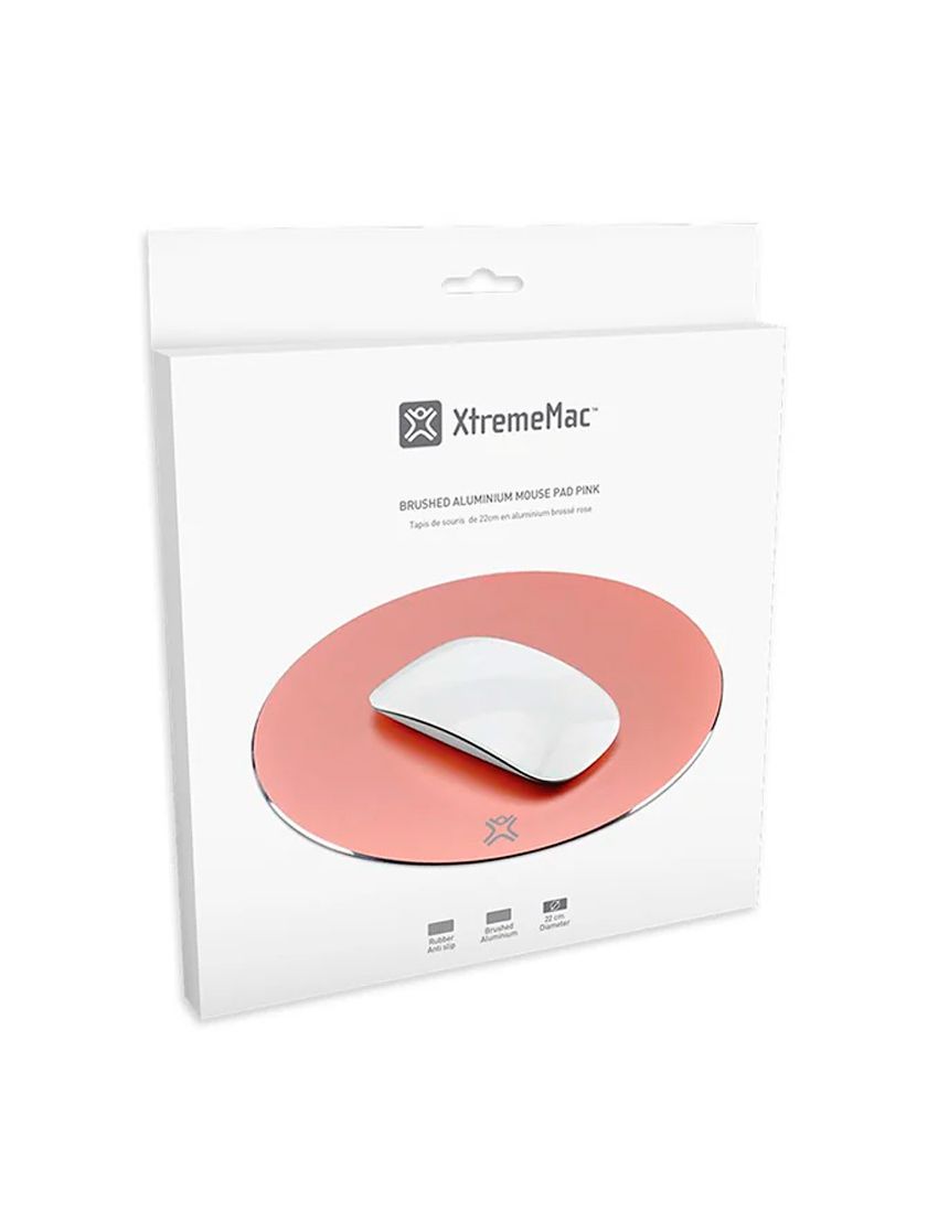 Tapete de rato redondo Xtrememac em alumínio (Outlet - D)