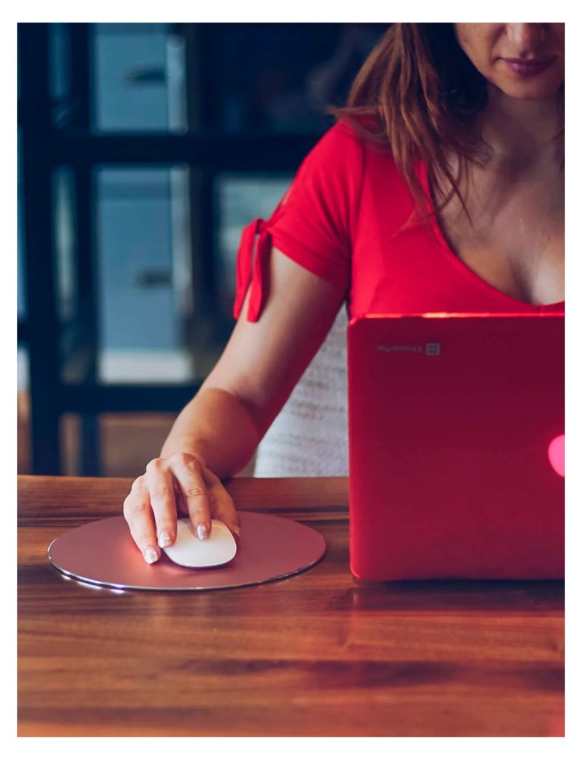 Tapete de rato redondo Xtrememac em alumínio (Outlet - D)