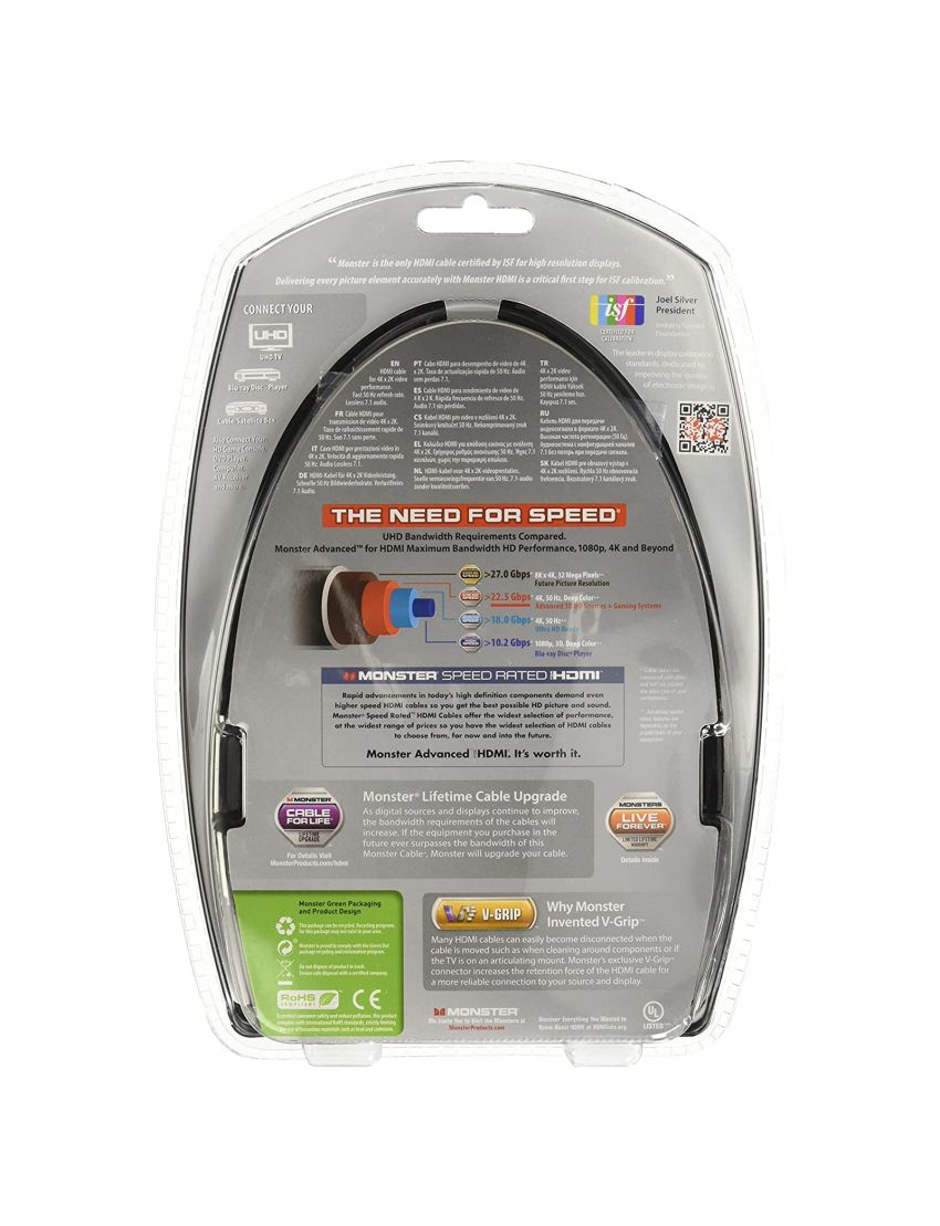 Cabo HDMI Monster Platinum Ultra High Speed 22.5Gbps 1.5m (Outlet - D)